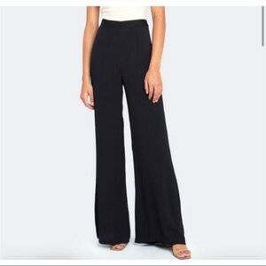 Billie The Label Serena Black High Waisted Wide Leg Pants Flowy Trousers Sz 6